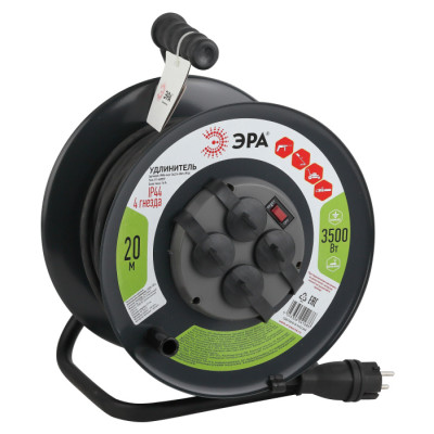 Розеточные блоки, удлинители  RMx-4es-3x2.5-20m-IP44(KG)