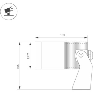 Уличный подводный светильник WATER 038174