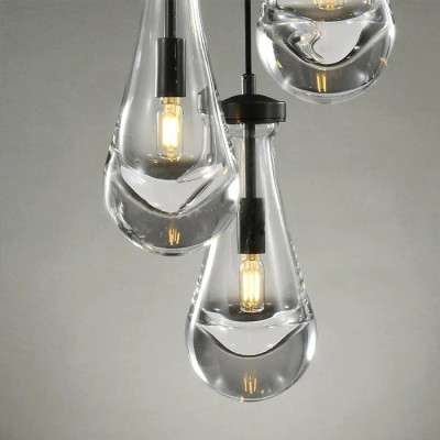 Подвесной светильник Raindrop MT9093-1H black brushed gold