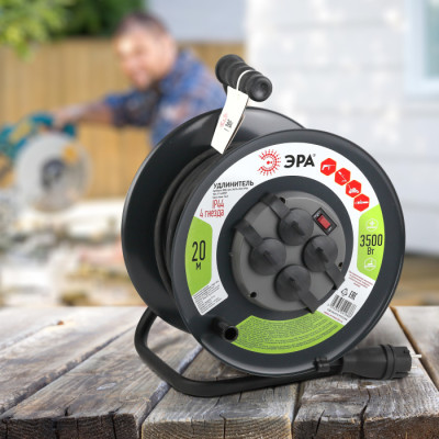 Розеточные блоки, удлинители  RMx-4es-3x2.5-20m-IP44(KG)