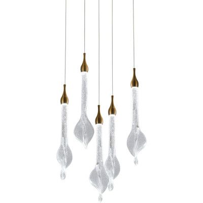 Подвесной светильник OD2433 OD2433-5 gold/clear