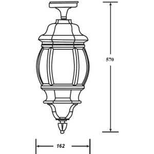 Потолочный светильник уличный AMERICA S 83405SA Bl