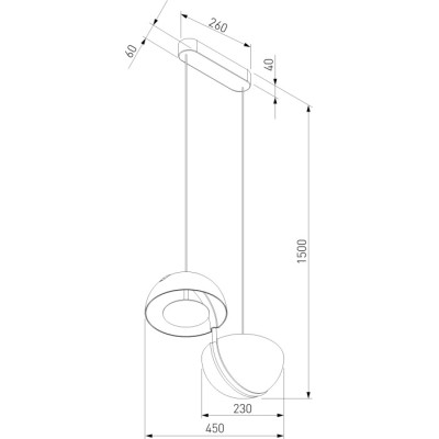 Подвесной светильник Emisfero 50083/2 LED золото